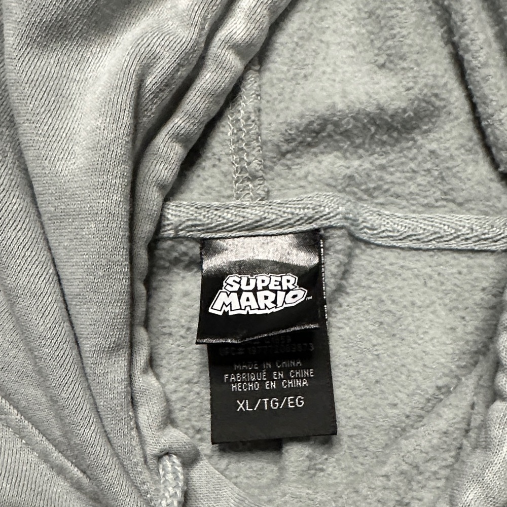 Nintendo Super Mario Gray Hoodie - Picture 2 of 3